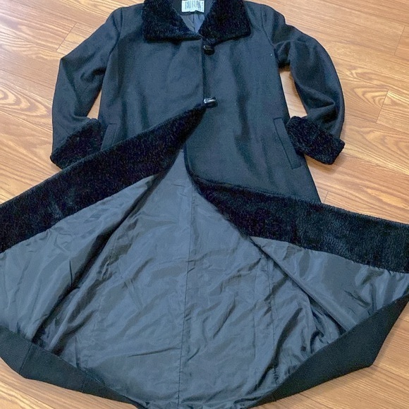 Bill Blass signature woman’s lambs wool blend long maxi collard coat size 14 🌹 - Picture 11 of 12